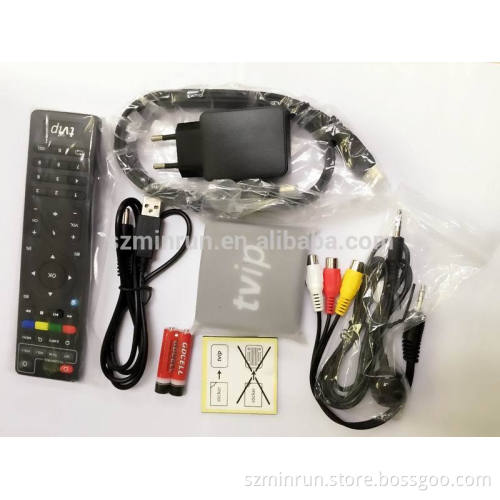 TVIP V.410 dual system android KK 4.4 linux Amlogic S-805 quad core 4GB flash OpenGL ES 2.0 support mini tvip better than mag250